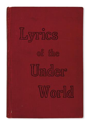 (LITERATURE AND POETRY.) BEADLE, SAMUEL ALFRED. Lyrics of the Underworld.